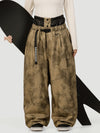 Women's Urban Vibe Workwear-Inspired Rivet-Trim Wide Fit OG Baggy Snow Pants