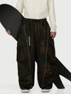 Men's Wild Motion Reflective Cargo Pockets Extra Baggy Snow Pants