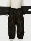 Men's Wild Motion Reflective Cargo Pockets Extra Baggy Snow Pants