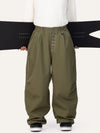 Men's Raw Utility Rivet Workwear Denim Snow Pants – Double Back Pocket Oversized Fit