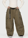 Women's Wild Motion Reflective Cargo Pockets Extra Baggy Snow Pants