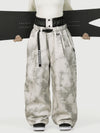 Women's Urban Vibe Workwear-Inspired Rivet-Trim Wide Fit OG Baggy Snow Pants