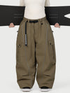 Women's Wild Motion Reflective Cargo Pockets Extra Baggy Snow Pants
