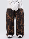 Women's Double Knee Mountain Freestyle Leopard Baggy Snow Pants