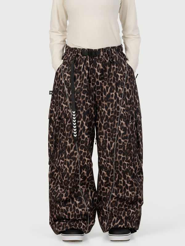 Women's Wild Motion Extra Baggy Snow Pants Reflective Cargo Pocket Ski & Snowboard Pants