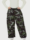 Women's Wild Motion Reflective Cargo Pockets Extra Baggy Snow Pants