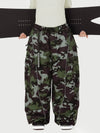 Women's Wild Motion Reflective Cargo Pockets Extra Baggy Snow Pants