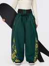 Women's Hyper Flux Color Graffiti Panel Reflective Line Jogger Baggy Snow Pants