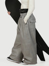 Women's Urban Vibe Workwear-Inspired Rivet-Trim Wide Fit OG Baggy Snow Pants