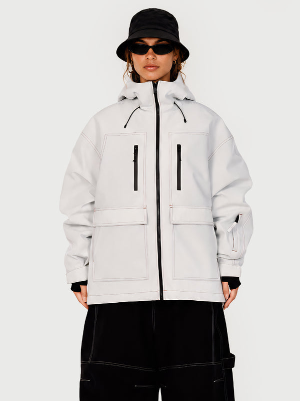 Women's UrbanCraft Street Utility Freestyle Snow Jacket – Reflective Hood & Workwear Design