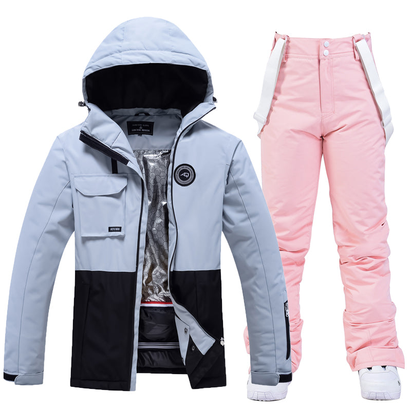 Colorblock Outdoor Jacket Women's Colorblock All Weather Outdoor Snow Jacket & Pants Set | Snowverb