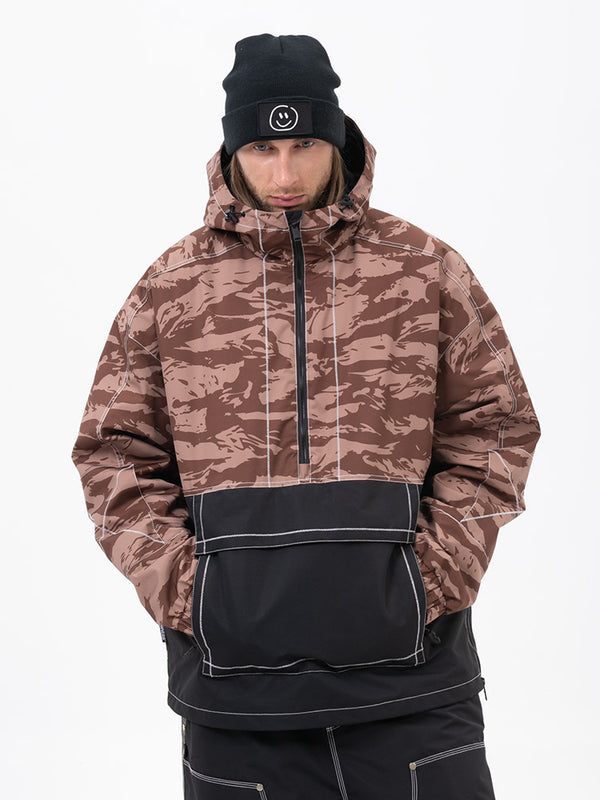 Men's All Season Mountain Vibe Streetstorm Pullover Camo Snowboard Jacket