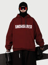 Men's Snow Addict Reflective Graphic Baggy Freestyle Pullover Snow Hoodie