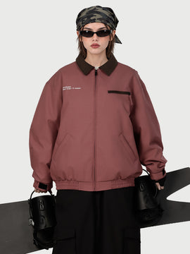 Dames Urban Steeze Workwear Lifestyle Sneeuwjas – Contrastkraag Utility Pasvorm
