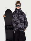 Anorque Snow Park Rider de Mulher Freestyle Softshell Meio-Fecho com Capuz e Bolso Canguru