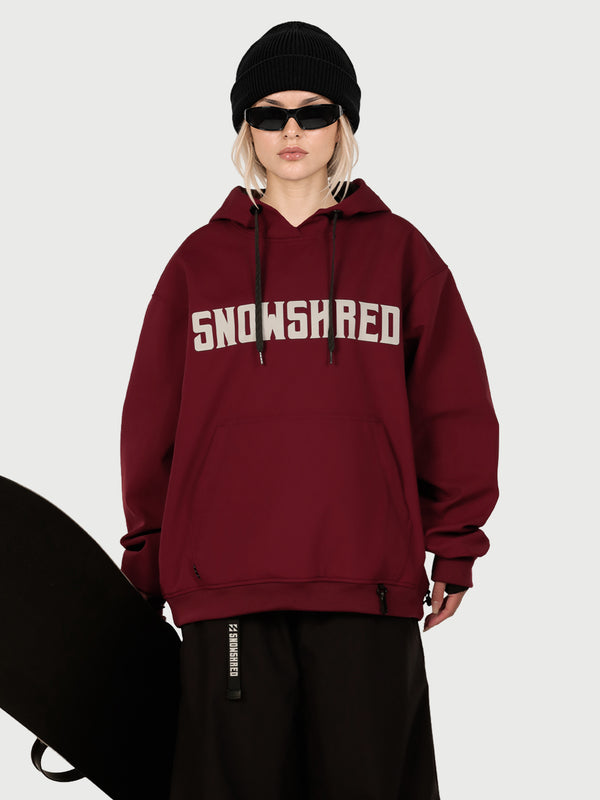 Women's Snow Addict Reflective Graphic Baggy Freestyle Pullover Snow Hoodie