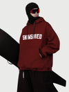 Men's Snow Addict Reflective Graphic Baggy Freestyle Pullover Snow Hoodie