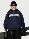 Women's Snow Addict Reflective Graphic Baggy Freestyle Pullover Snow Hoodie