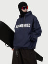 Men's Snow Addict Reflective Graphic Baggy Freestyle Pullover Snow Hoodie