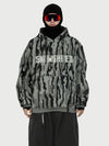 Men's Snow Addict Reflective Graphic Baggy Freestyle Pullover Snow Hoodie