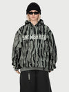 Women's Snow Addict Reflective Graphic Baggy Freestyle Pullover Snow Hoodie