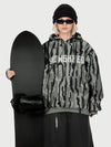 Women's Snow Addict Reflective Graphic Baggy Freestyle Pullover Snow Hoodie