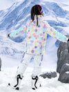 Girls Arctic Queen Cartoon Pattern Reflective Strip Ski Suits