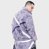 Womens PINGUP Hip Hop Snowboard Jacket Stylish Purple Ribbons Jacket