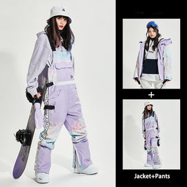 Women's Vector Winter Elf Snowboard Suits Waterproof Jacket & Pants Set