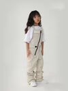 Kid's Air Pose Oblique Zipper Cargo Snow Bibs Pants