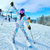 Women's Searipe One Piece Colorful Ski Suits Winter Jumpsuit Snowsuits