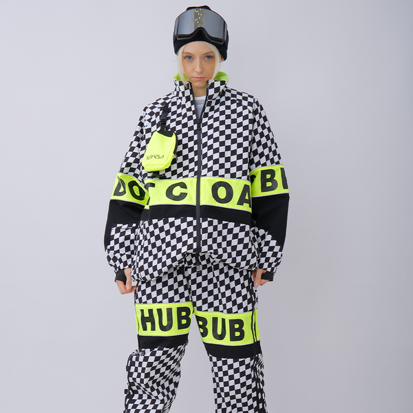 Snowverb Women's Street Style Plaid Snow Jacket
