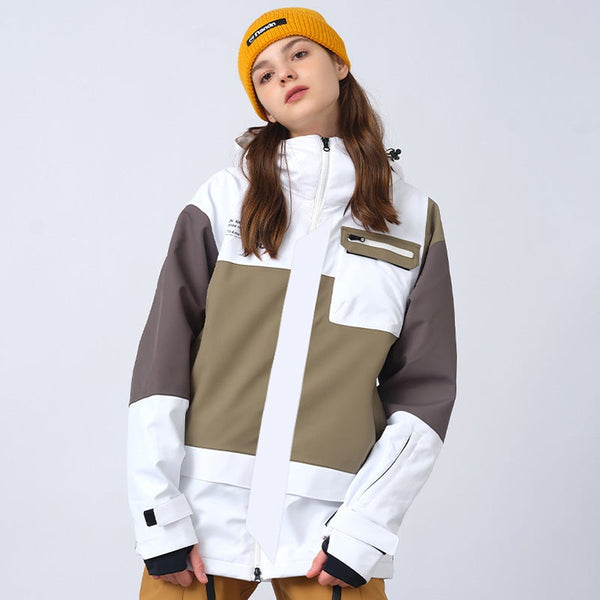 Women's Nandn x DOLL Colorblock Outdoor Sports Waterproof Ski Jacket
