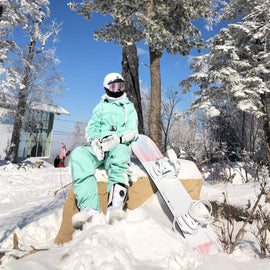 Women's Unisex North White Ice Slope Winter One Piece Snowsuit