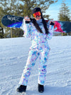 Women's Searipe One Piece Colorful Ski Suits Winter Jumpsuit Snowsuits