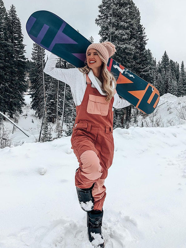 Women Searipe Unisex Stylish Mountain DIscover Snowboard Pants Ski Bib