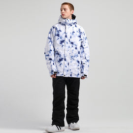 Men's SMN Winter Mountain Snowflake Freestyle Snowsuits Jacket & Pants Set