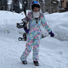 Women's Searipe One Piece Colorful Ski Suits Winter Jumpsuit Snowsuits (U.S. Local Shipping)
