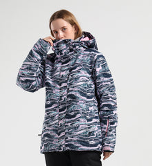 Women's SMN Mountain Fortune Colorful Print Snowboard Jacket