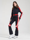 Women's Gsou Snow Retro Stripe Flare Ski Suit