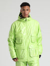 Men's Gsou Snow Neon Holographic Cargo Snow Jacket