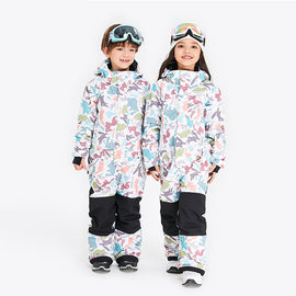 Boy & Girls Unisex Nandn One Piece Stylish Ski Suits Winter Jumpsuit Snowsuits