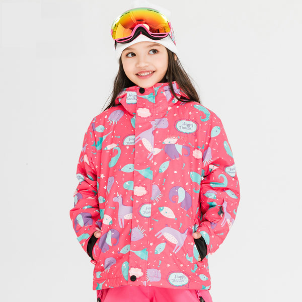 Kids Unisex Nandn Winter Wonderland Sportswear Waterproof Ski Jacket