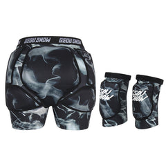 Gsou Snow Unisex Undercover Protective Shorts & Knee Pads Set