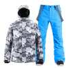Men's SMN Winter Mountain Snowflake Freestyle Snowsuits Jacket & Pants Set