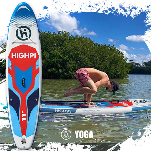 Highpi Paddle Board Best Inflatable SUP Surf Board For Fishing, Touring