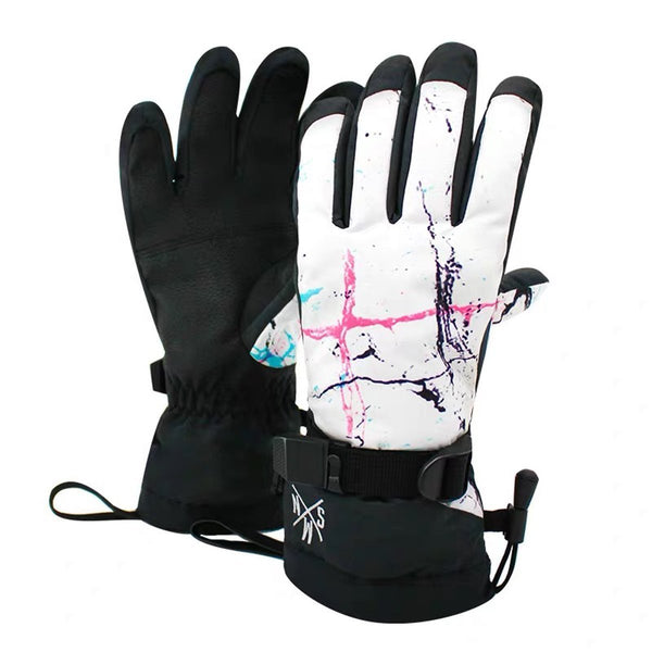 Women's New Fashion Colorful Waterproof Ski Gloves - snowverb
