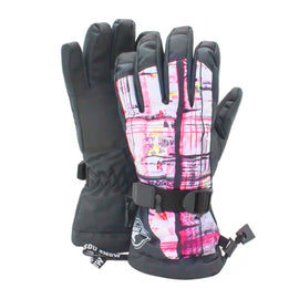 Women's Pink Secret Waterproof Snowboard Gloves