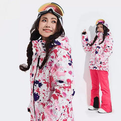Women's Vector Mountains Snow Lover Winter Ski Jacket